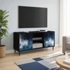 TV staliukas Televizoriaus spintelė RAALTE 102 x 33 x 51 cm Juodojo ąžuolo