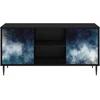 TV staliukas Televizoriaus spintelė RAALTE 102 x 33 x 51 cm Juodojo ąžuolo