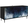 TV staliukas Televizoriaus spintelė RAALTE 102 x 33 x 51 cm Juodojo ąžuolo