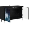 TV staliukas Televizoriaus spintelė RAALTE 69 x 33 x 50,5 cm Juodojo ąžuolo