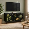TV staliukas Televizoriaus spintelė RHENEN 102 x 33 x 51 cm Juodojo ąžuolo