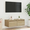 TV staliukas Televizoriaus spintelė su LED apšvietimu, ąžuolo, 75x35,5x25 cm