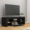 TV staliukas Televizoriaus spintelė su LED apšvietimu, juoda, 120x35x40cm