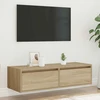 TV staliukas Televizoriaus spintelė su LED apšvietimu, ąžuolo, 100X35,5x25cm