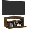 TV staliukas Televizoriaus spintelė su LED, dūminio ąžuolo, 75x35x40cm