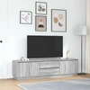 TV staliukas Televizoriaus spintelė su LED, pilka ąžuolo, 193,5x41x50 cm