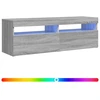 TV staliukas Televizoriaus spintelė su LED, pilka ąžuolo, 120x35x40cm