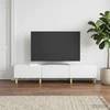TV staliukas Televizoriaus spintelė su stalčių Balta 147 x 34,5 x 30 cm