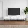 TV staliukas Televizoriaus spintelė su stalčių Balta 147 x 34,5 x 30 cm
