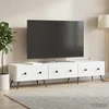 TV staliukas Televizoriaus spintelė su stalčių Balta 147 x 34,5 x 30 cm