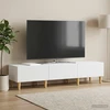 TV staliukas Televizoriaus spintelė su stalčių Balta 147 x 34,5 x 30 cm