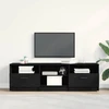 TV staliukas Televizoriaus spintelė su stalčių Juoda 150 x 33.5 x 45 cm
