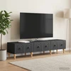 TV staliukas Televizoriaus spintelė su stalčių Juoda 147 x 34,5 x 30 cm