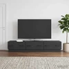 TV staliukas Televizoriaus spintelė su stalčių Juoda 147 x 34,5 x 27 cm
