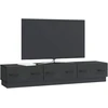 TV staliukas Televizoriaus spintelė su stalčių Juoda 147 x 34,5 x 27 cm