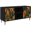 TV staliukas Televizoriaus spintelė ZAANDAM 102 x 33 x 51 cm Juodojo ąžuolo