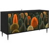 TV staliukas Televizoriaus spintelė ZAANDAM 102 x 33 x 51 cm Juodojo ąžuolo