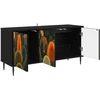 TV staliukas Televizoriaus spintelė ZAANDAM 102 x 33 x 51 cm Juodojo ąžuolo