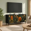 TV staliukas Televizoriaus spintelė ZAANDAM 102 x 33 x 51 cm Juodojo ąžuolo