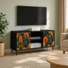 TV staliukas Televizoriaus spintelė ZAANDAM 102 x 33 x 51 cm Juodojo ąžuolo