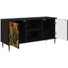TV staliukas Televizoriaus spintelė ZAANDAM 102 x 33 x 51 cm Juodojo ąžuolo
