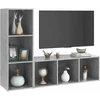 TV staliukas Televizoriaus spintelės, 2vnt., pilkos, 107x35x37cm, MDP