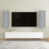 TV staliukas Televizoriaus spintelės, 2vnt., pilkos, 30,5x30x90cm, mediena
