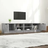 TV staliukas Televizoriaus spintelės, 2vnt., pilkos, 80x35x36,5cm, mediena