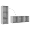 TV staliukas | Televizoriaus spintelė | 3 pcs 37 x 35 x 107.5 cm