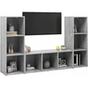 TV staliukas | Televizoriaus spintelė | 3 pcs 37 x 35 x 107.5 cm