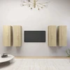 TV staliukas Televizoriaus spintelės, 4vnt., ąžuolo, 30,5x30x90cm, mediena