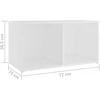 TV staliukas Televizoriaus spintelės, 4vnt., baltos, 72x35x36,5cm, mediena
