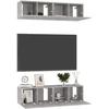 TV staliukas Televizoriaus spintelės, 4vnt., betono, 60x30x30cm, mediena