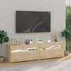 TV staliukas Televizoriaus spintelės su LED, 2vnt., ąžuolo, 75x35x40cm