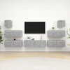 TV staliukas Televizoriaus spintelių komplektas, 7 dalių, betono, mediena