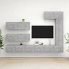 TV staliukas Televizoriaus spintelių komplektas, 7 dalių, betono, mediena
