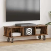 TV staliukas Televizoriaus stovas 100 x 35 x 35 cm Rūkyta ąžuolas