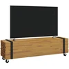TV staliukas Televizoriaus stovas 110 x 30 x 30 cm Ruda Kieto teka medžio