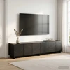 TV staliukas Televizoriaus stovas 180 x 34,5 x 40 cm Juoda Apdirbta mediena