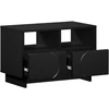 TV staliukas Televizoriaus stovas 60 x 34.5 x 40 cm Juoda Apdirbta mediena