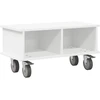 TV staliukas Televizoriaus stovas 68,5 x 35 x 35 cm Balta Apdirbta mediena