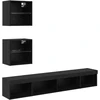 TV staliukas Televizorių sieniniai baldai su LED 5 vnt. 100 x 30 x 30 cm