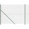 Tinklinė tvora su flanšais, žalios spalvos, 1,4x10m