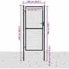 Tinkliniai sodo vartai, pilki, 100x250cm, galvanizuotas plienas