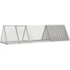 Triušių narvas, pilkas, 302,5x80,5x71cm, galvanizuotas plienas