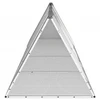 Triušių narvas, pilkas, 403,5x80,5x71cm, galvanizuotas plienas