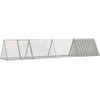 Triušių narvas, pilkas, 403,5x80,5x71cm, galvanizuotas plienas