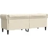 Trivietė chesterfield sofa, linas