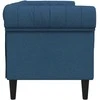 Trivietė chesterfield sofa, mėlynos spalvos, audinys