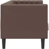 Trivietė chesterfield sofa, rudos spalvos, dirbtinė oda